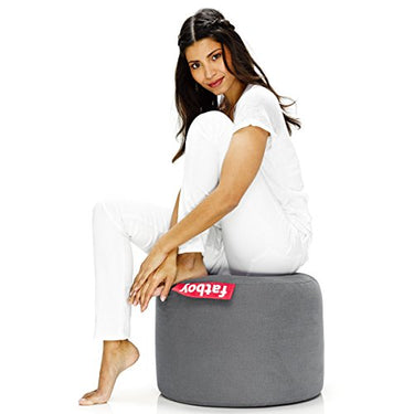 Fatboy Point Hocker Stonewashed Grey, Baumwolle, 35 x 35 x 50 cm (LxBxH) im Sale